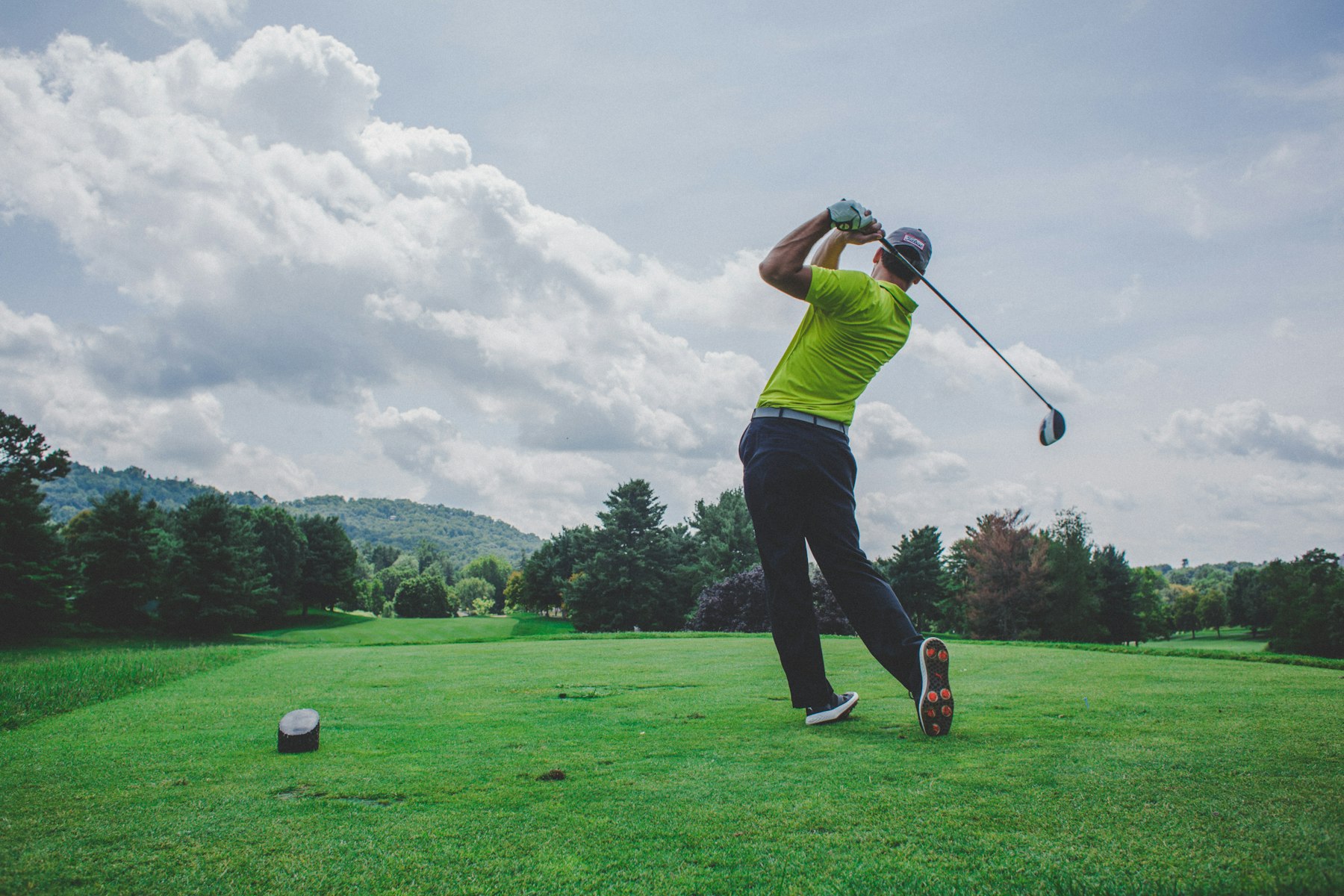Golf course at golden hour